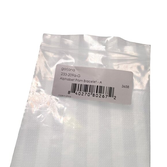 Gorjana Initial Prism Bracelet – Blue String with Gold-Plated "A" Charm – NWT - Picture 6 of 6